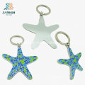 Best Selling Alloy Decoração Colorida Presente Metal Estrela Pingente Chaveiro